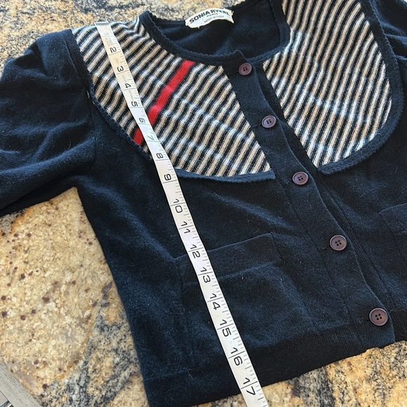 Vintage Sonia Rykiel Paris cashmere striped cardigan - Picture 7 of 8